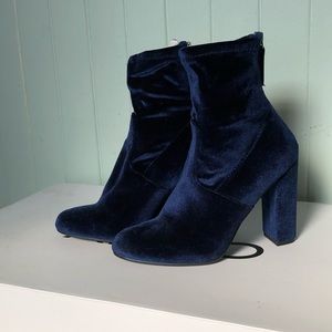 Steve Madden Velvet Booties— worn only once